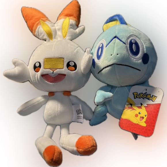 Scorbunny and Sobble Pokemon Plush (2 plushs total) - Picture 1 of 11